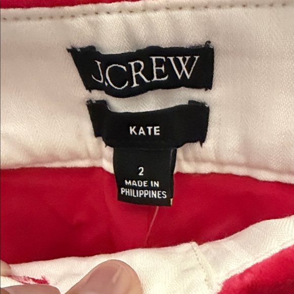 J. Crew Pink velvet Kate straight leg pants - Picture 6 of 8